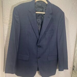 Reaction Kenneth Cole Navy Checkered Blazer